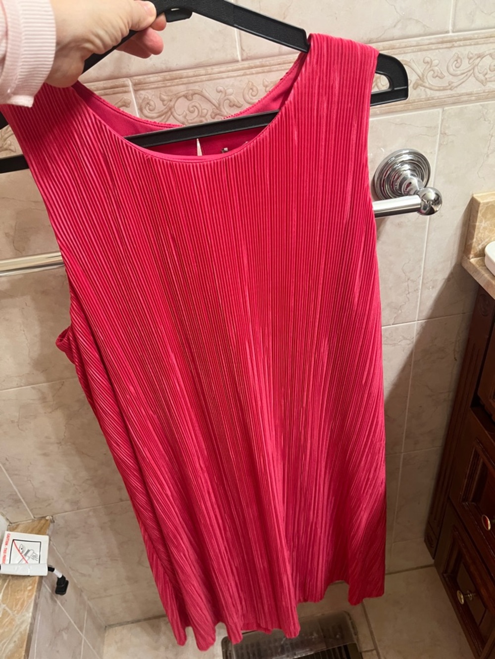 Hot pink Sleeveless Maxi Dress